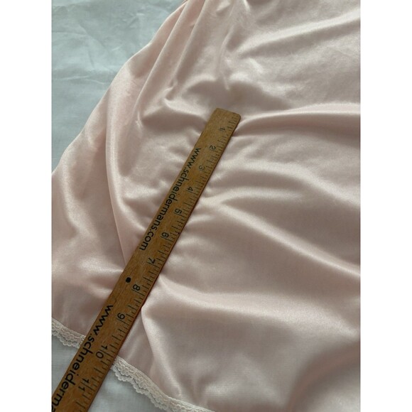 Vintage Adonna Nightgown Size M Pink Sheer Satiny Negligee Lace Fairy Whimsy* - Picture 15 of 16